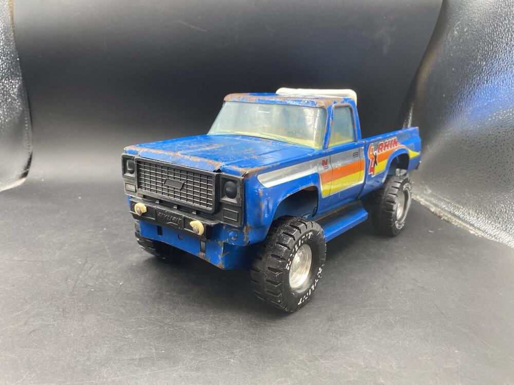 Vintage Nylint Metal Blue Chevy 4x4 Rhino Pickup Truck Parts/restore